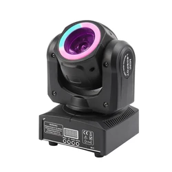 Dj light 60w rgbw 4 in 1 mini led strahl beweglicher kopf mit led kreis punkt wasch bühnen effekt dmx 512 steuerung ktv dj party lite