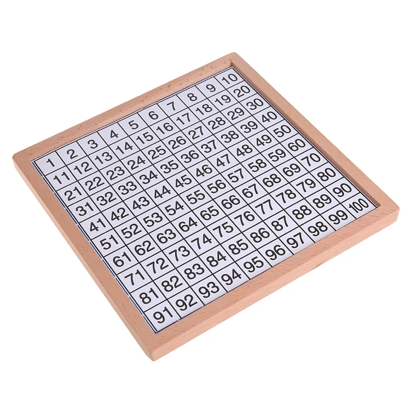 2024 New Wooden Montessori Hundred Board Math 1 to 100 Consecutive Numbers Counting Toy