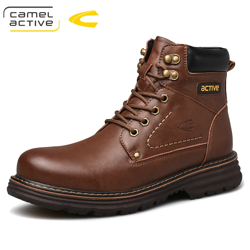 

Camel Active New Hot Brand Men Boots Genuine Leather Winter Autumn Shoes Motorcycle Mens Ankle Boots Couple Oxfords Shoes