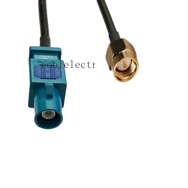 SMA Male Plug to Long Fakra Z SMB Male for GPS Antenna Extension Pigtail Cable RG174 50ohm 50cm 1m 2m 3m 5m 10m