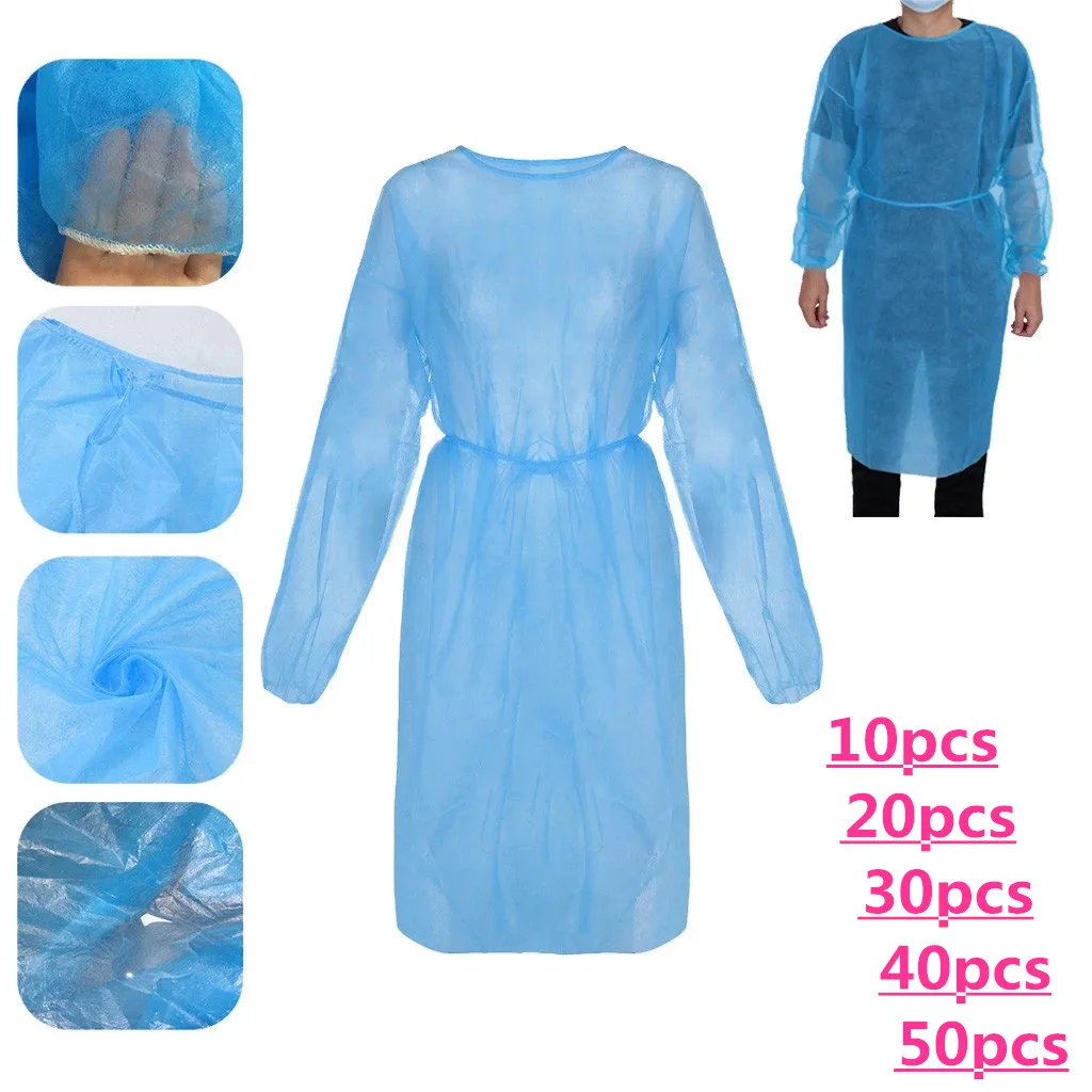 10/20/30/40/50PCs disposable protective isolation clothing, drop-proof, waterproof, oil-proof, protective clothing for nurses