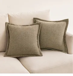 Inyahome Nordic Throw Pillow Covers Square Cushion Cover Houndstooth Jacquard 30x50cm/45x45cm/50x50cm Pillowcase Coussin Canapé