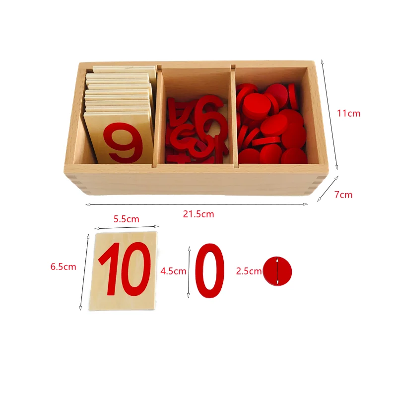 Montessori Anzahl Zähler/Figur und Karten 1-10 Kinder Lernen Ressourcen Frühen Kindheit Bildung Math Spielzeug Lehrmittel