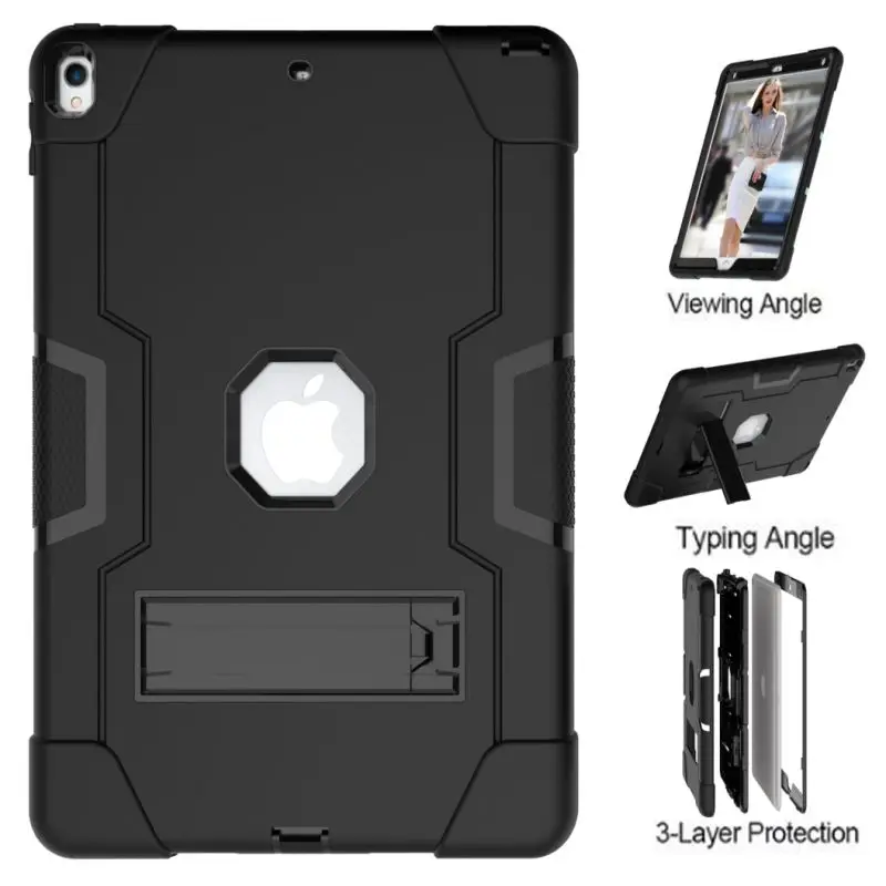 Heavy Duty Armour Shockproof Hard PC Soft Silicone Skin Back Cover Case For ipad 10.5 2017 air10.5 2019 Tablet