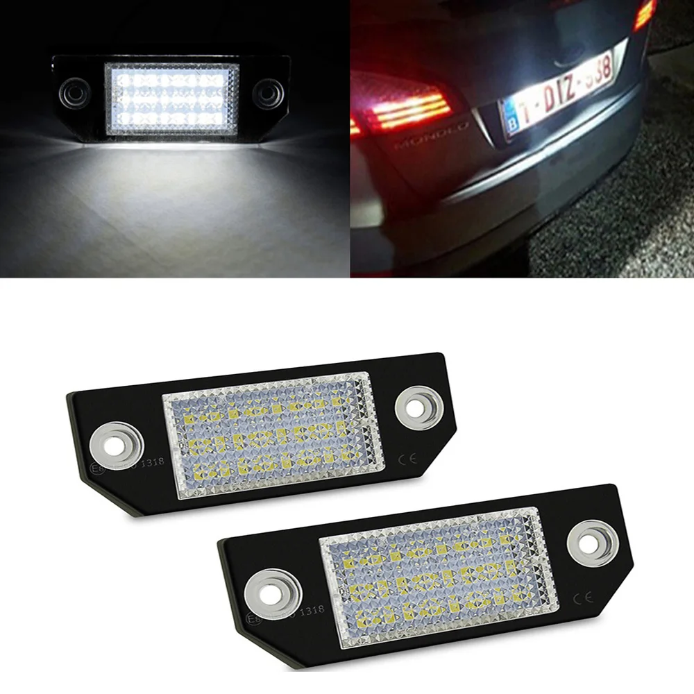 

2pcs CANBUS Led License Plate Light 12V Car Number Lamps Tail Lights Error Free For Ford MK2 MK1 Focus C-MAX Accessories