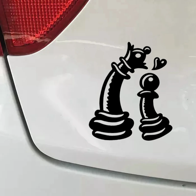 

Die-Cut Vinyl Decal QUEEN & PAWN CHESS Figures Car Sticker Waterproof Auto Decors on Car Body Bumper Rear Window