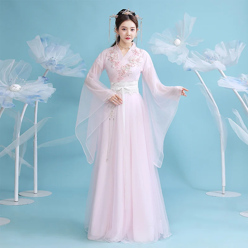 Neue Frauen Hanfu Chinesischen Traditionellen Folk Kostüm Mädchen Han Dynasty Tanzen Tragen Dame Fee Kleid Cosplay Alte Prinz Anzug SL4152