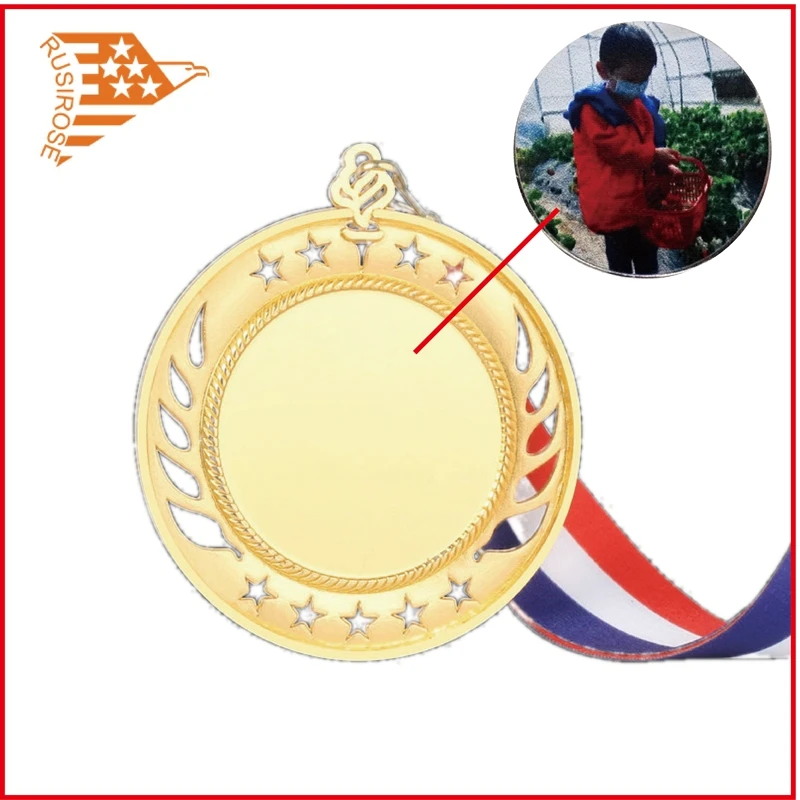 Taekwondo metal medal customization, print text and picture blank medals, Custom judo martial arts dance competition medals