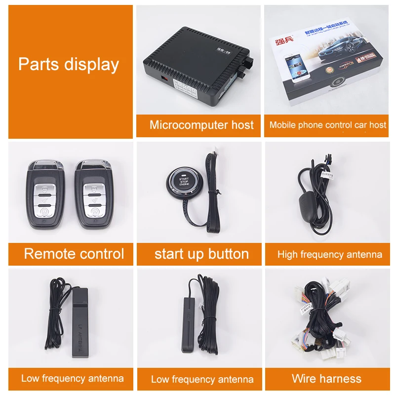 For Mitsubishi Pajero Smart One-Key Starting Device V97 V93 V87 Pajero Keyless Start System Mobile Phone Control Entry Start