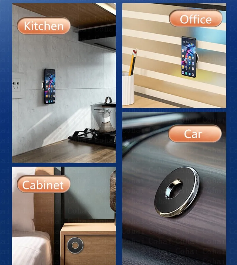 Supporto magnetico per telefono per auto cruscotto Mini supporto tondo per iPhone supporto per auto GPS con magnete in metallo Samsung Xiaomi per parete