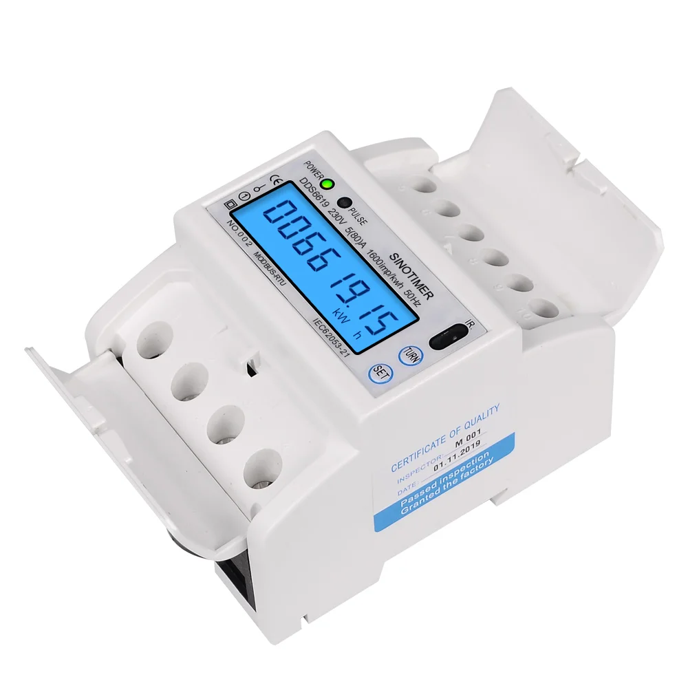 015  NEW AC 220V Power Saving Meter Energy Meter RS485 Modbus Single Phase DIN Rail LCD Digital with backlight Multifunctional