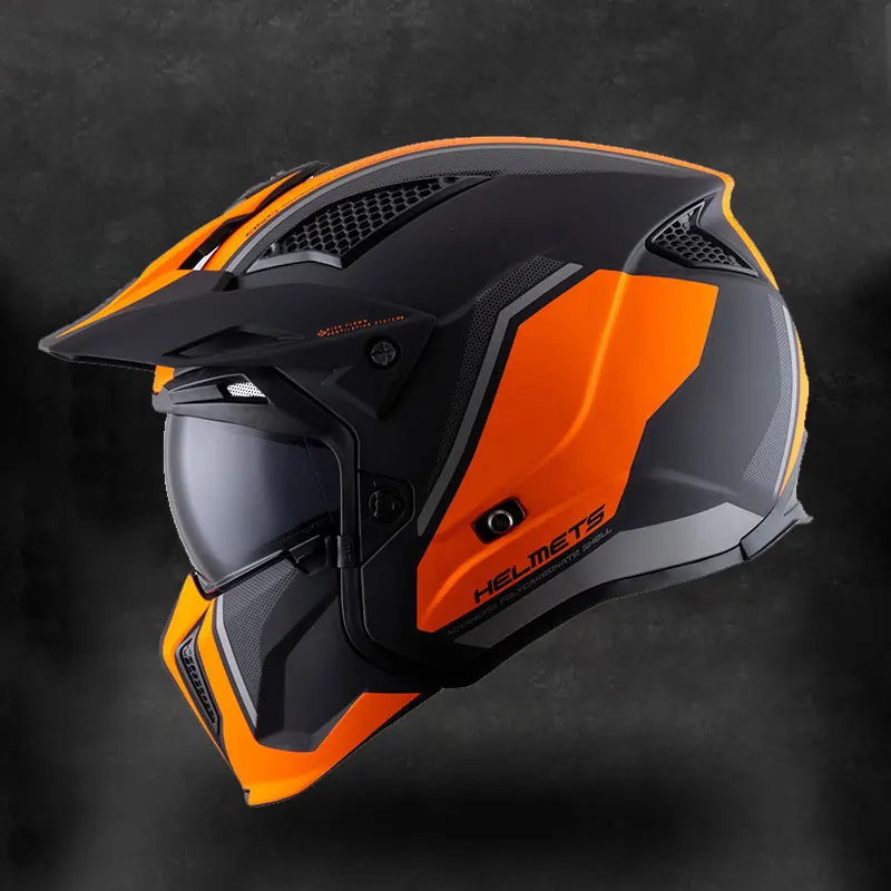 Authentic Profession Motorcross off-road motorcycle helmet men personality full face locomotive pull four highway safety helmet