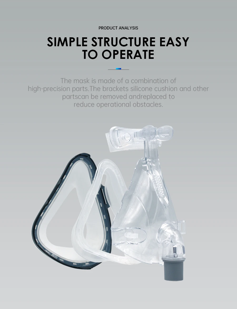BMC CPAP F1B Full Face Mask Auto CPAP APAP BiPAP Full Face Mask For Anti Snoring Apnea Sleep Aiding OSAHS OSAS CPAP Mask