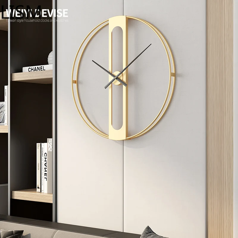 

Nordic Light Luxury Wall Watch Art Clock Spanish Wall Clock Living Room Personality Creative American Clock Chic