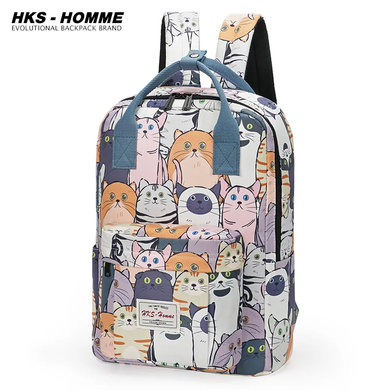 Cute Women Large Capacity Backpack Waterproof Canvas Female Schoolbag College Lady Laptop Backpacks Kawaii Girl Travel Book Bags