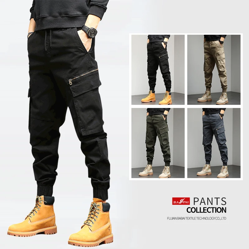 

BAPAI Men's Multifunctional Pocket Pants Outdoor Tactical Pants Casual Plus Size Cargo Pants Army Pants Trendy Hip-hop Pants