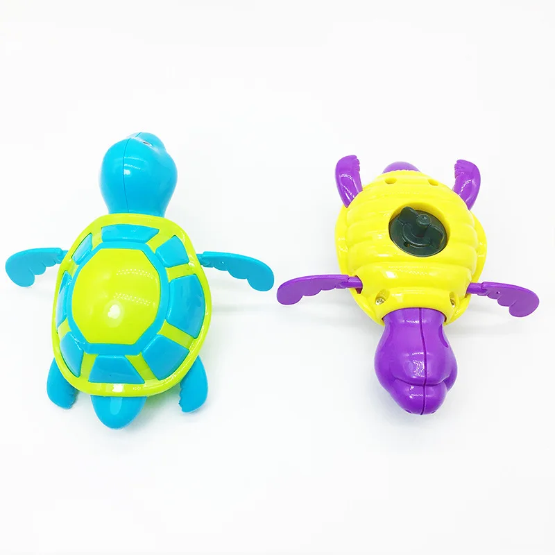 Juguete de agua con mecanismo de relojería para bebé, Tortuga de dibujos animados, juguetes de cuerda para niños, juguetes de baño de playa de verano