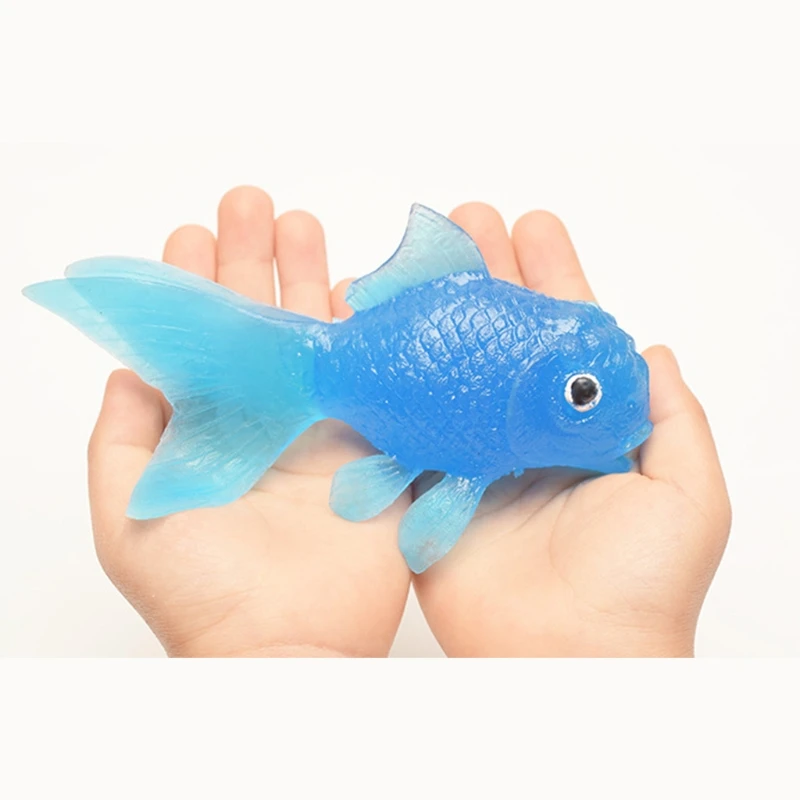 10pcs Rubber Simulation Small Goldfish Gold Fish Kids Decoration Bath Toy