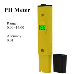 Portable PH Meter High Accuracy 0.01  Water Quality Tester ATC PH Tester Water Purity Monitor PH Test Pen for Pool Aquarium