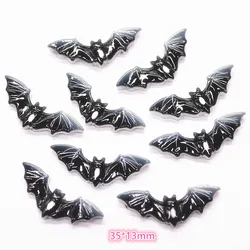 20pcs Resina dipinta a Mano Nero di Halloween Bat Flatback Cabochon Clip di Capelli Dei Bambini/Decorazioni Del Mestiere