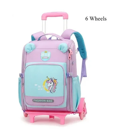 ZIRANYU kids School Rolling backpacks for boys school Wheeled bag student Trolley Bookbag wheeled bag girls School Trolley bag