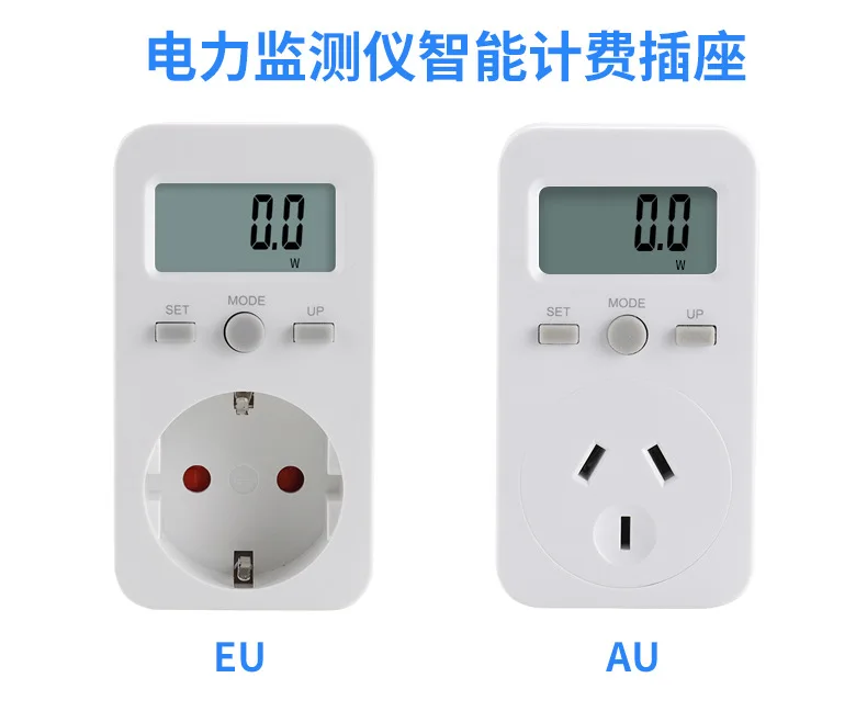 Plug-in Digital Wattmeter LCD Energy Monitor Power Meter Electricity Electric Swr Meter Usage Monitoring Socket EU/AU/UK/US Plug