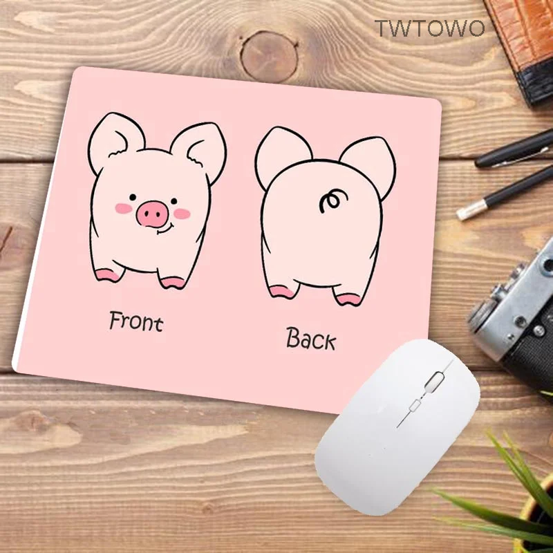 Big Promotion Notebook Computer Mouse pads Pink Pig and Cat Animal  Mice Pad Gamer Play Mats Small Size for 260*210*2mm