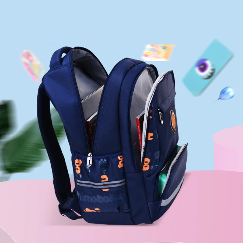 Mochilas escolares de nailon de alta densidad para niños, Mochilas impermeables para niños de 6 a 12 años, Mochilas escolares informales