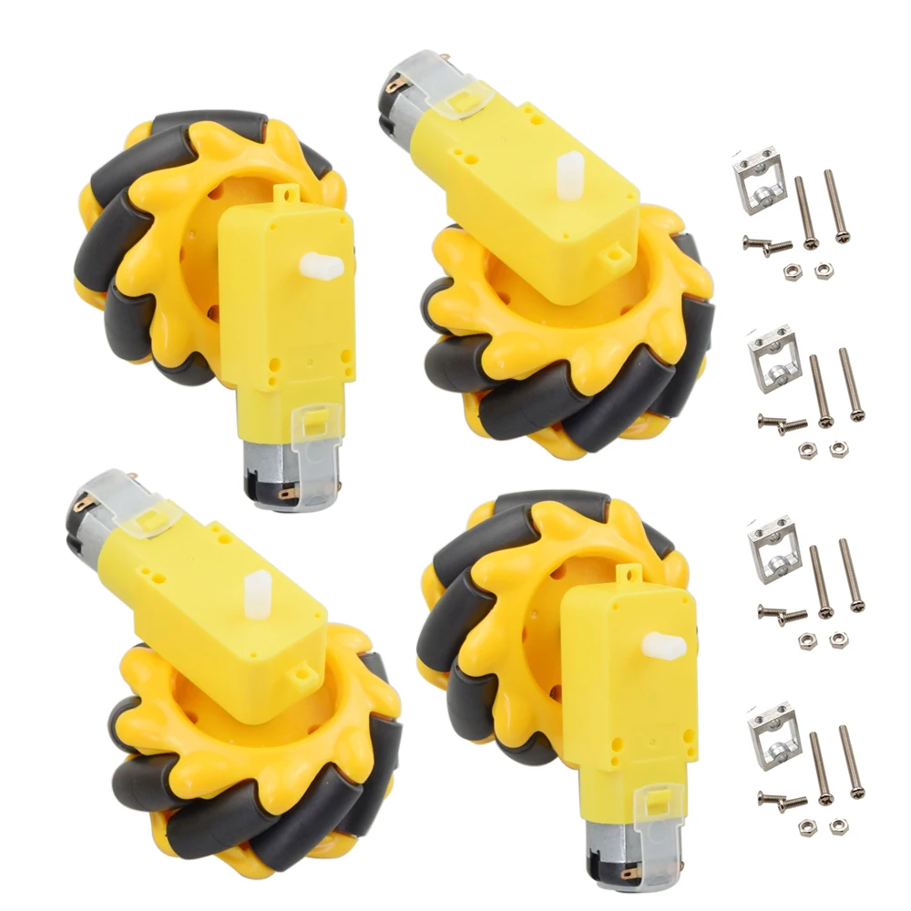 60mm Mecanum Wheel Robot with 4pcs TT Motor for Arduino DIY Robot Car Chassis Kit Programming STEM Toys Parts