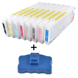 Refillable ink Cartridge +Chip Resetter For Epson Stylus Pro 4000 4400 4800 4880 7600 9600 printer ink cartridge 300ml/pc