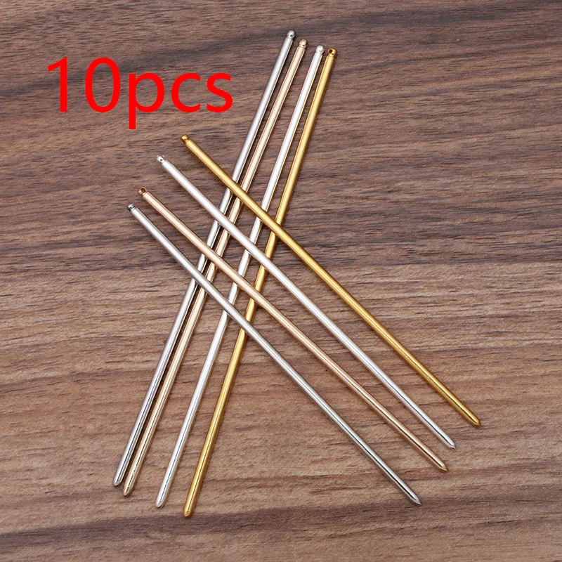 10 stücke Haar Sticks Metall Haar Pins Blank 125mm Lange Stange Basis für Schmuck Machen Hochzeit Braut Haar Zubehör DIY Komponenten