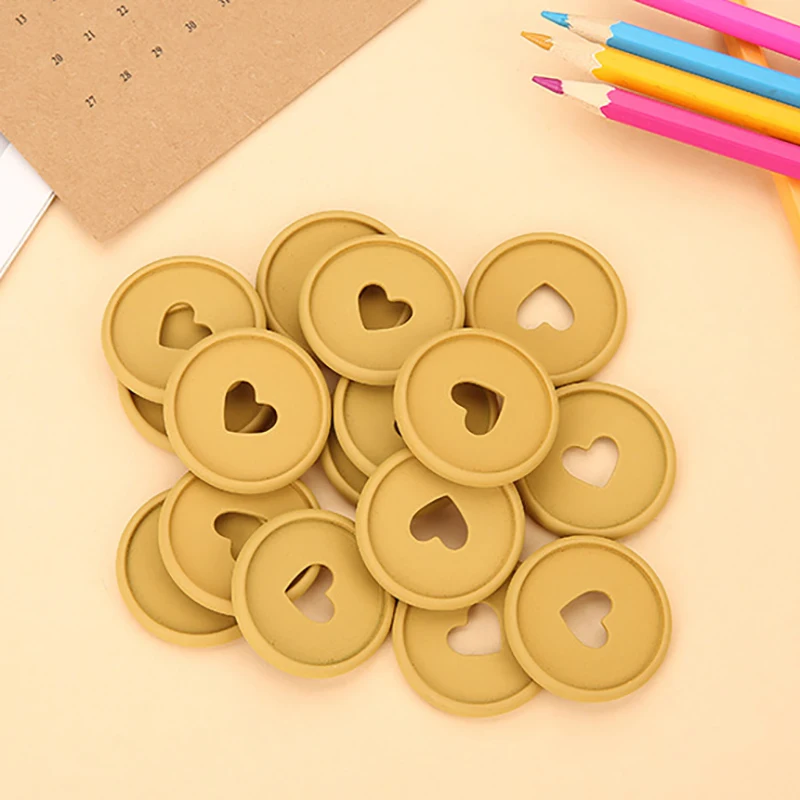 

35MM Heart-shaped Planner Disc Matte Mushroom Binding Buckle Notebook Binder Ring 360 Degree Foldable Binder School Accessories