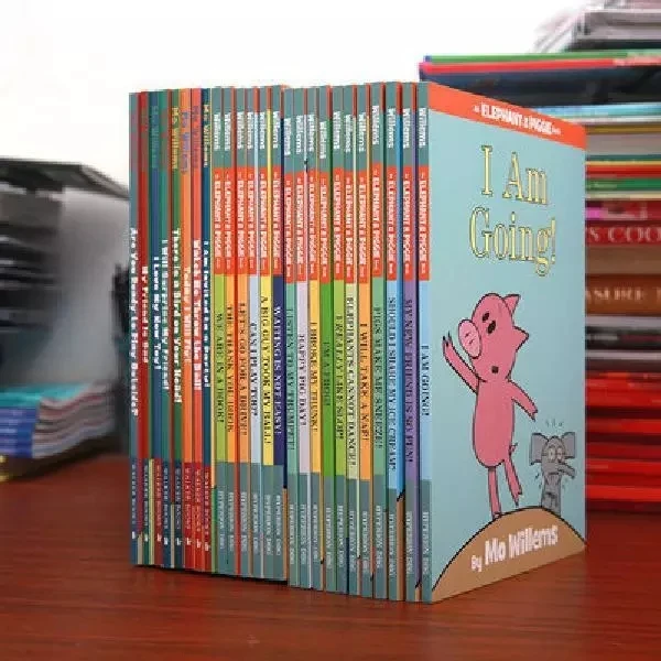 Imagem -02 - Random Elephant And Piggies Book História Interessante Imagem Infantil English Learning Toys Kawaii an 10 Livros