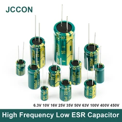 Jccon-低周波アルミニウム電解コンデンサ,esr,6.3v,10v,16v,25v,35v,50v,63v,100v,400v,450v,100v,220uf,330uf,470uf