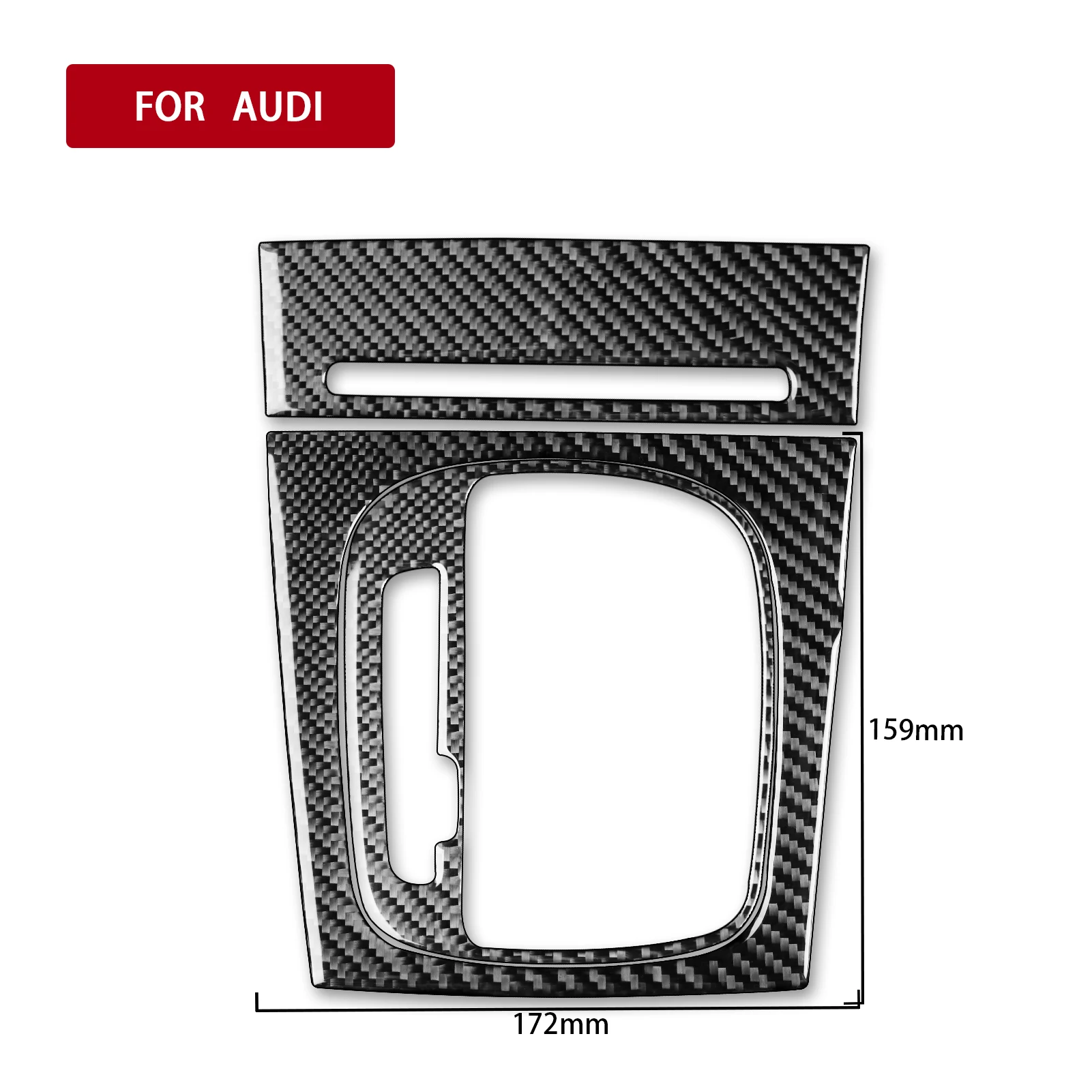 Manual Automatic Gear Shift Knob Edge Surround Storage Box Panel Cover Trim For Audi A3 S3 2006 2007 Real Carbon Fiber Sticker