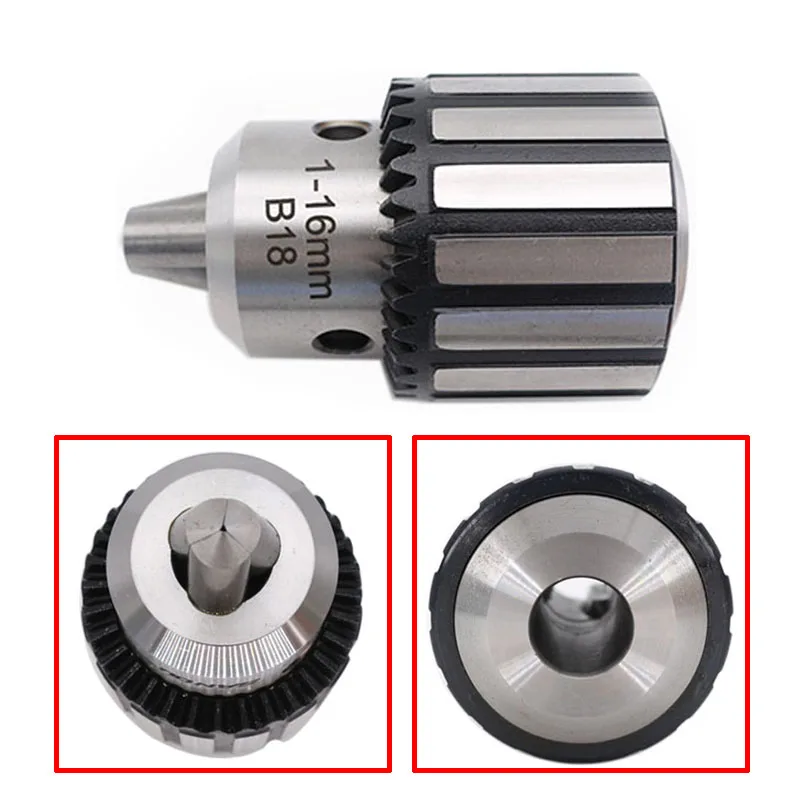 1pc Drill chuck B12 B16 B18 1-10MM 1-13MM 1-16MM 3-16MM B12 B16 B18 1-10MM 1-13MM 1-16MM 3-16MM with chuck key