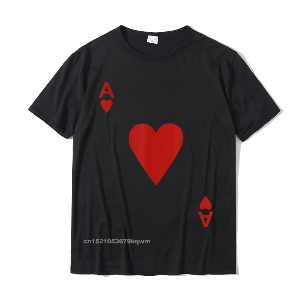 Ace Of Hearts Tshirt Blackjack Cards Poker 21 A Tee Shirt Rife Student T Shirts 3D Printed Tops Shirt Cotton Custom