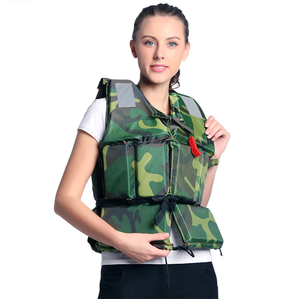 Adult Life Jacket Fishing Camouflage Swimming Rafting Surfing for Flood Control Clothes Vest Thick Safety Vest