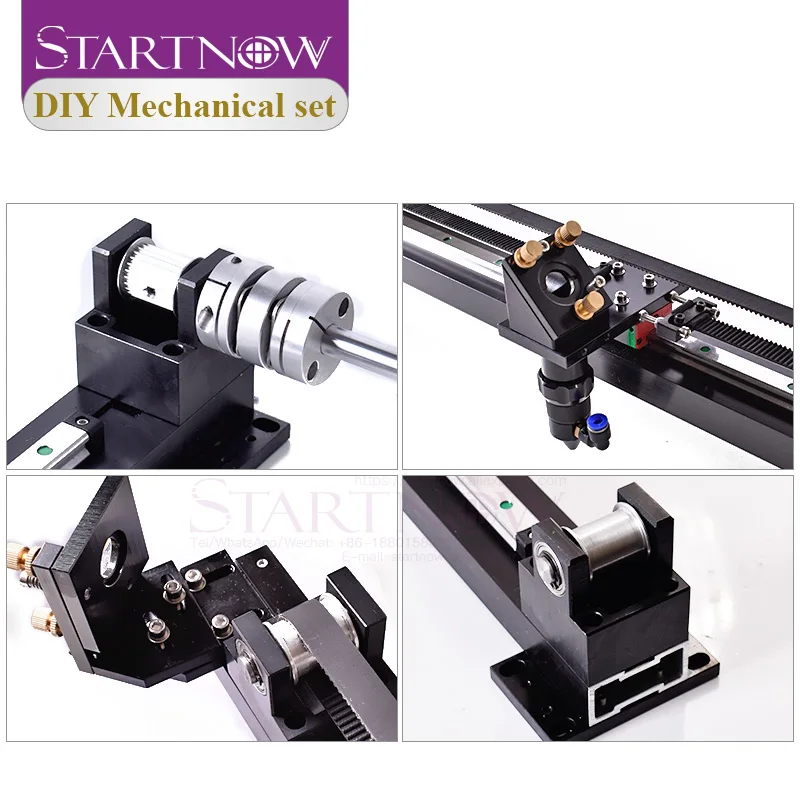 Startnow CO2 Mechanical Parts Sets 900mm*600mm Single Head DIY CO2 Laser Metal Components XY Axis Outer Sliding Rails Kits