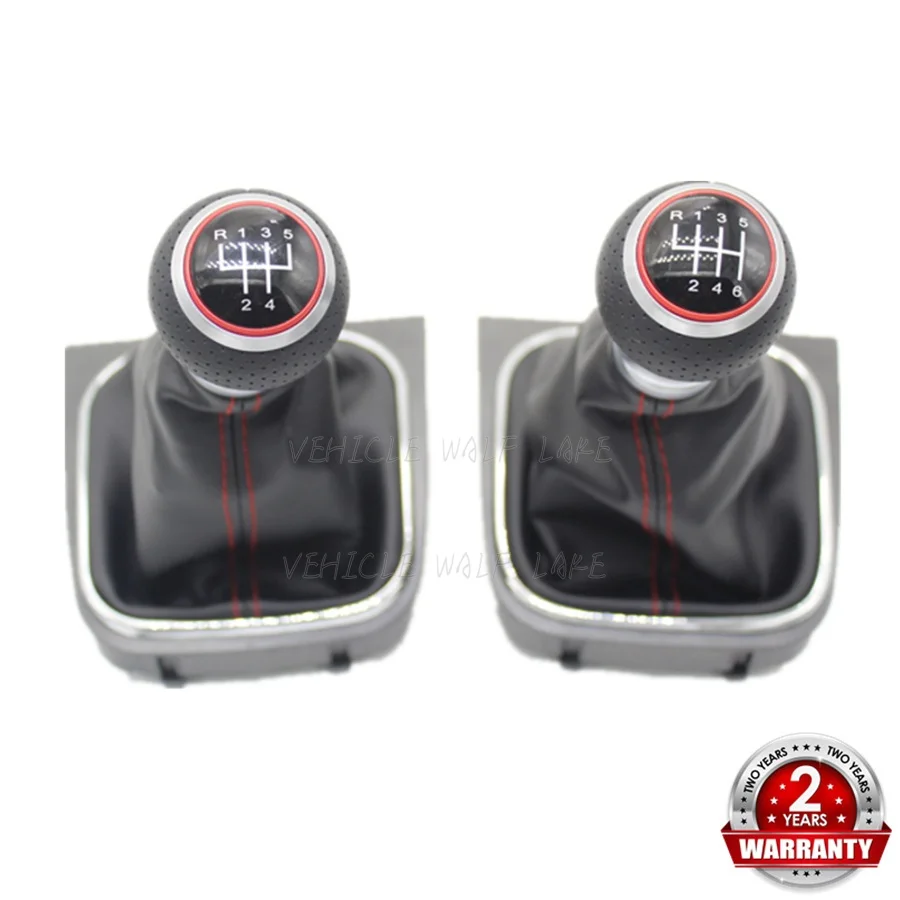 

For VW Golf 5 mk5 Golf 6 MK6 GTI GTD R32 R20 (2004-2013) Car 5 Speed 6 Speed Gear Shift Stick Knob With Pu Leather Boot