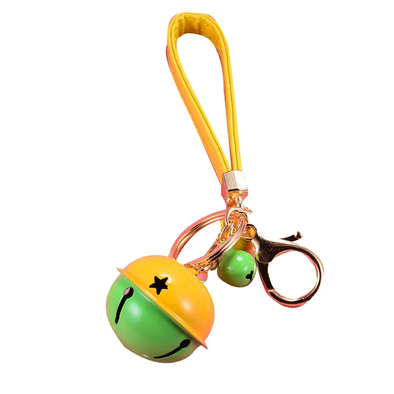 New Bell Keychain New Gift DIY Key Chain PU Leather Cord Car Key Ring Bag Pendant Gift Jewelry 3032