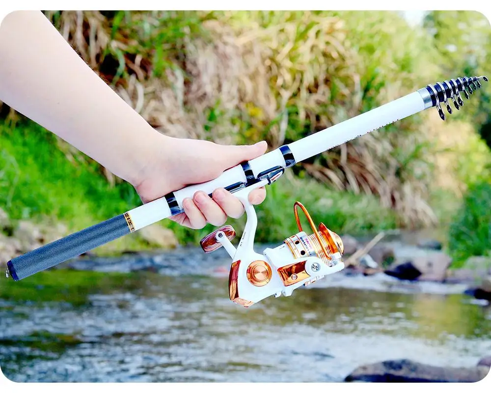 JOSBY Spinning Rod Rock Fishing Carbon Fiber Mini Telescopic Portable 1.5/1.8/2.1/2.4/2.7/3.0M