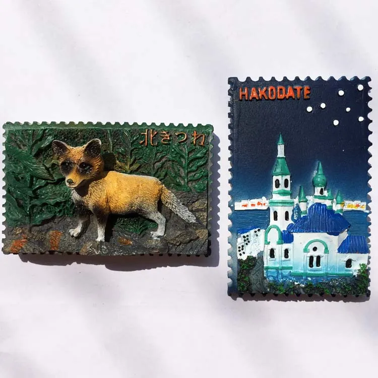 Asia Japan 3D Fridge Magnets Tourist Souvenir Decoration Articles Handicraft Magnetic Refrigerator Collection Gifts