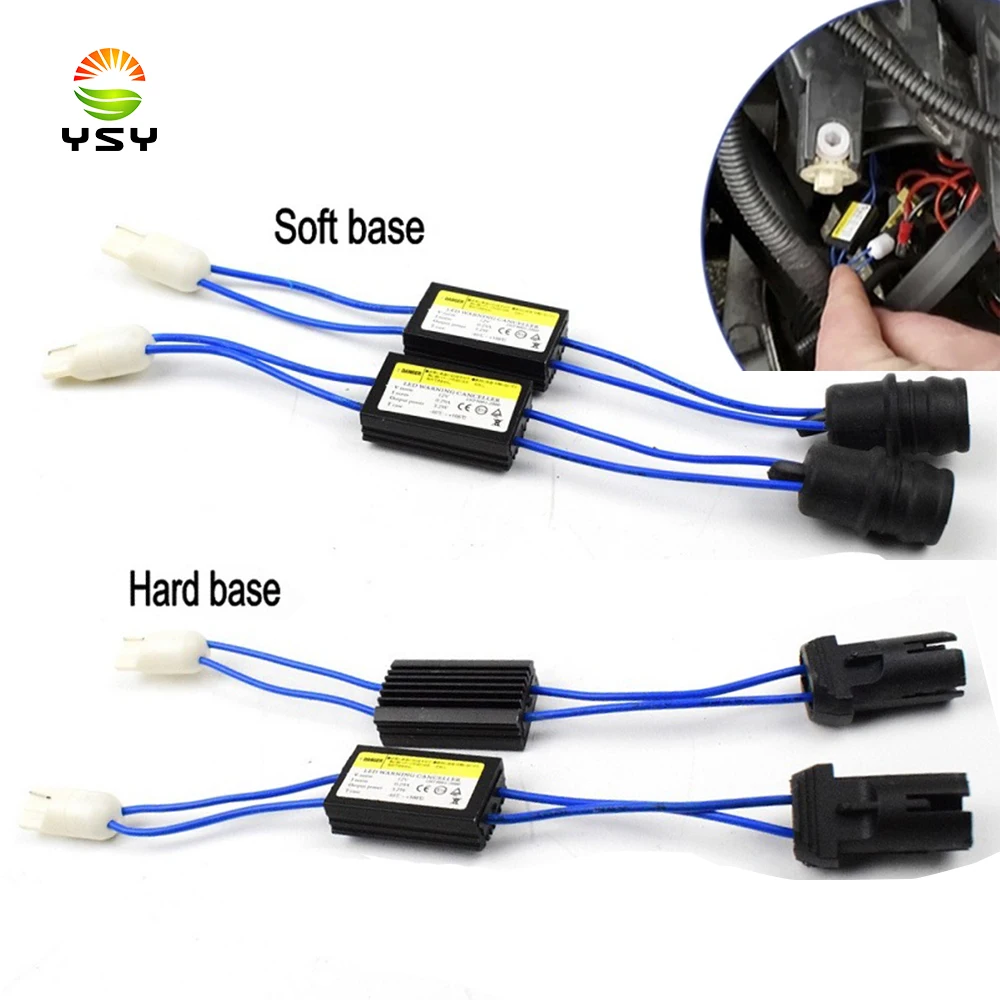 

2Pcs T10 12V Car LED Decoder OCB Load Resistor Canbus Cable Decoders 501 W5W LED Car Lights NO Error Warning Flashing Canceller