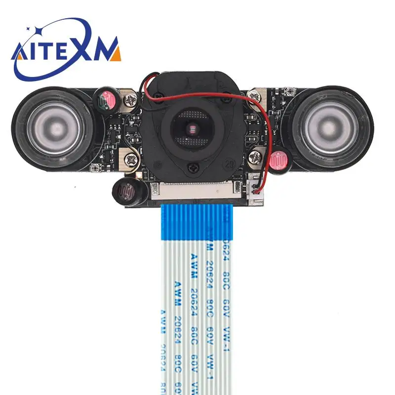 Raspberry Pi 4 Night Vision Fisheye Camera Module 5MP OV5647 Webcam With Infrared IR Sensor LED Light For Raspberry Pi 4B/3B+/3B