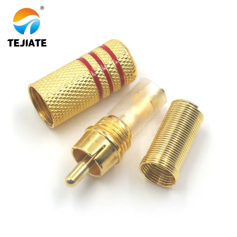 1 Pcs Lotus Femminile Spina Rca di Loto Presa Femmina di Saldatura Tipo di Amplificatore Audio Placcato Oro Rosso/Nero