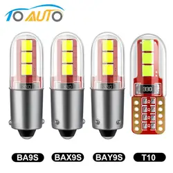 T10  BA9S T4W LED BAX9S H21W BAY9s W5W 194 168 LED Bulbs 3030 Chips Canbus Error Free Auto Lamp 12V Car Interior Map Trunk Light