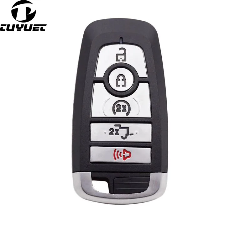 

5 Buttons Smart Remote Key Shell for Ford Replacement Car Key Blanks Case With Emergency Small Key Blade