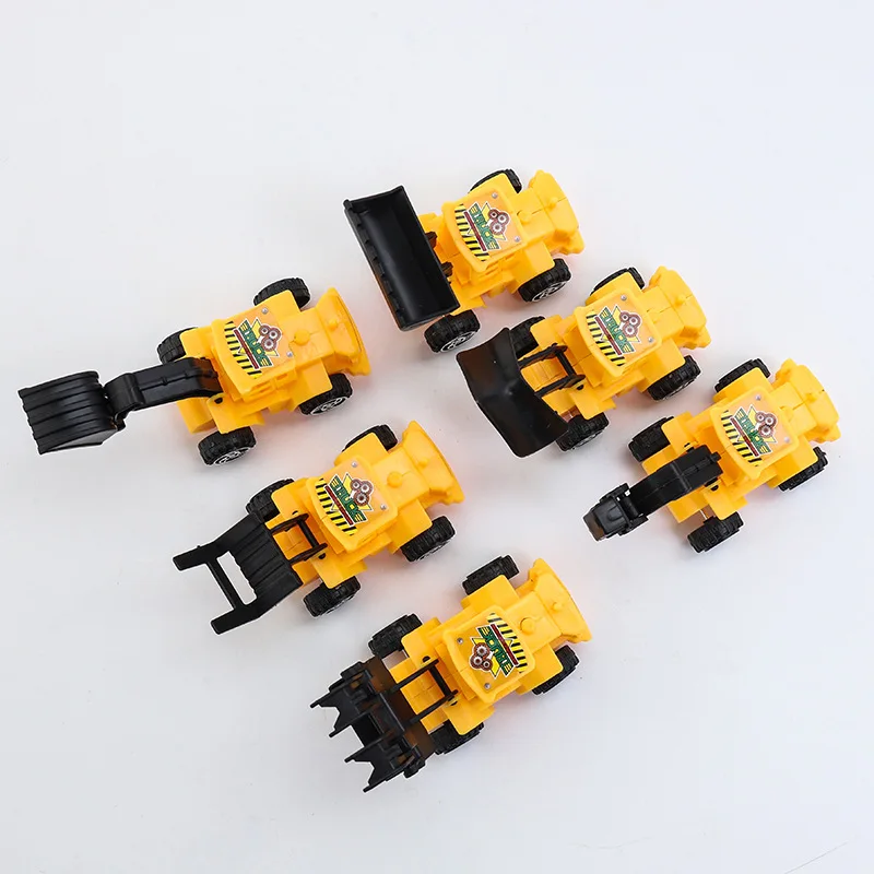 Baby Birthday Cake Decoration, Engineering Truck, Excavator Layout, Party Dessert Table, Bulldozer Decoration, Plug-in, 6Pcs Set