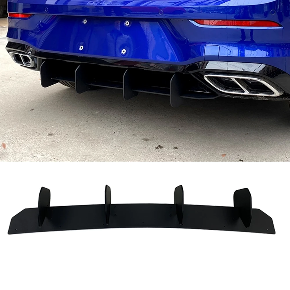 

Rear Bumper Diffuser Shark Fin Splitter Lip For Volkswagen VW Golf 8 MK8 MK VIII Rline 2020-2023 Boot Spoiler Plate Brakcet Trim